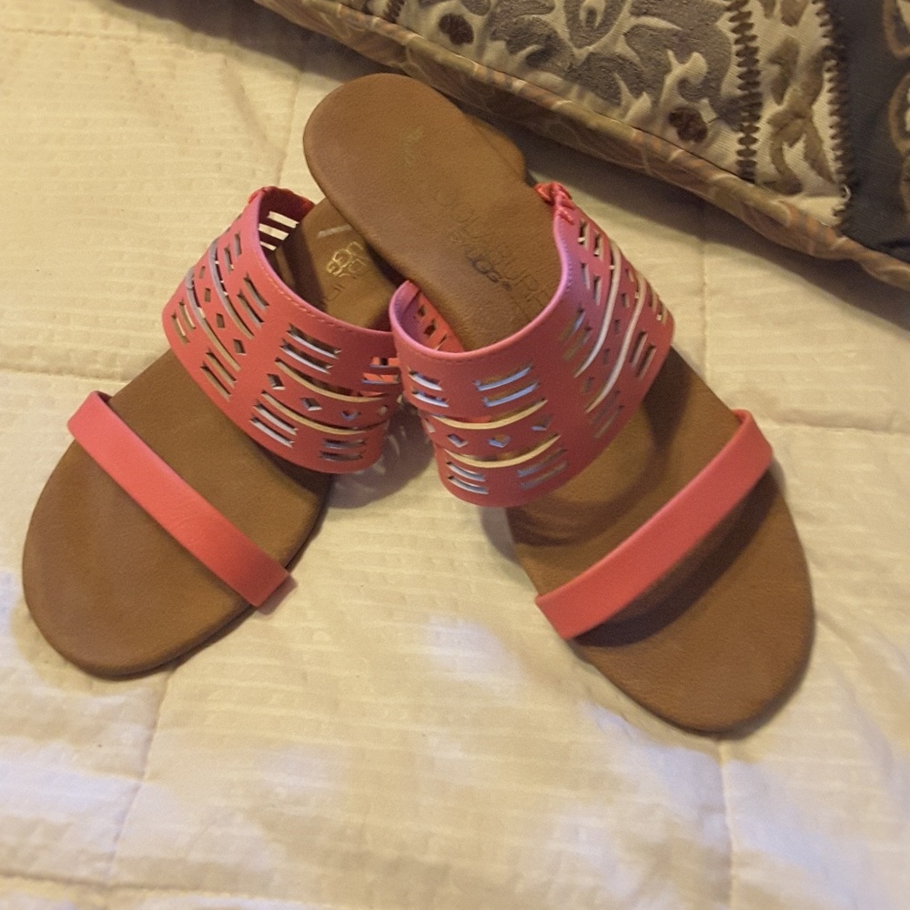 Coral sandals